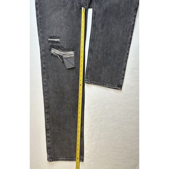 Pacsun Jeans 27 Boyfriend High Rise Gray Denim Womens Distressed 90s Grunge EUC - Picture 10 of 13
